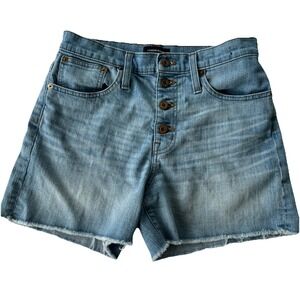 J. Crew Denim Button-Fly High Rise Cutoff Shorts - Size 27